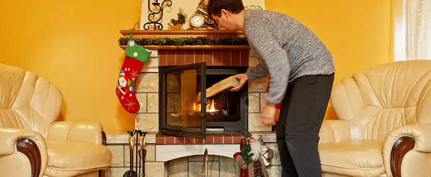Rusted Metal Fireplace Restoration in Sevierville, Tennessee